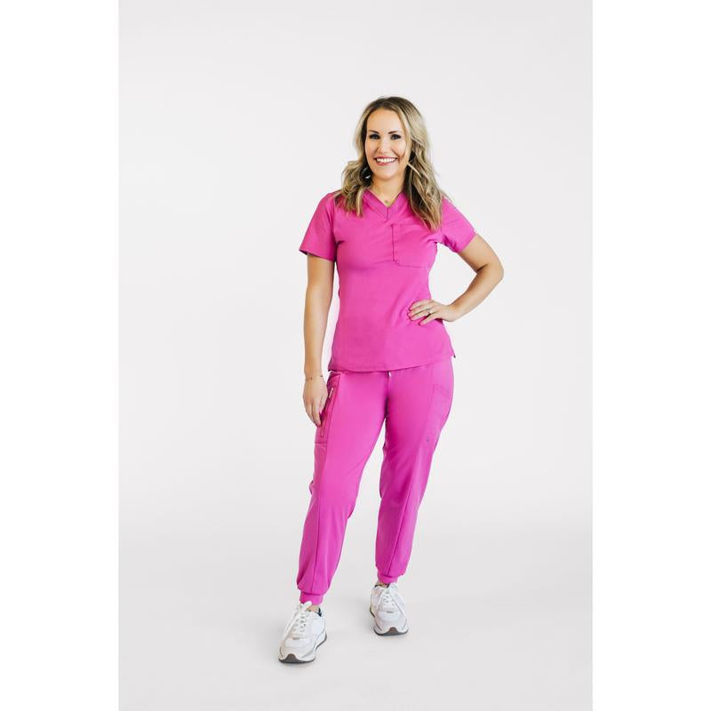 Women'S Hot Pink Scrub Joggers