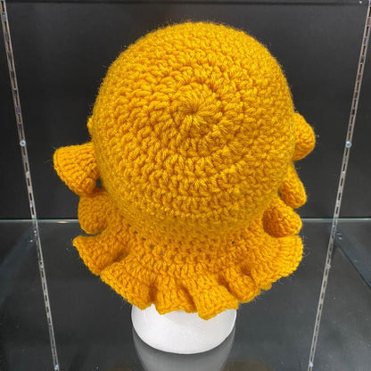 Mustard Color Crochet Bucket Floppy Hat